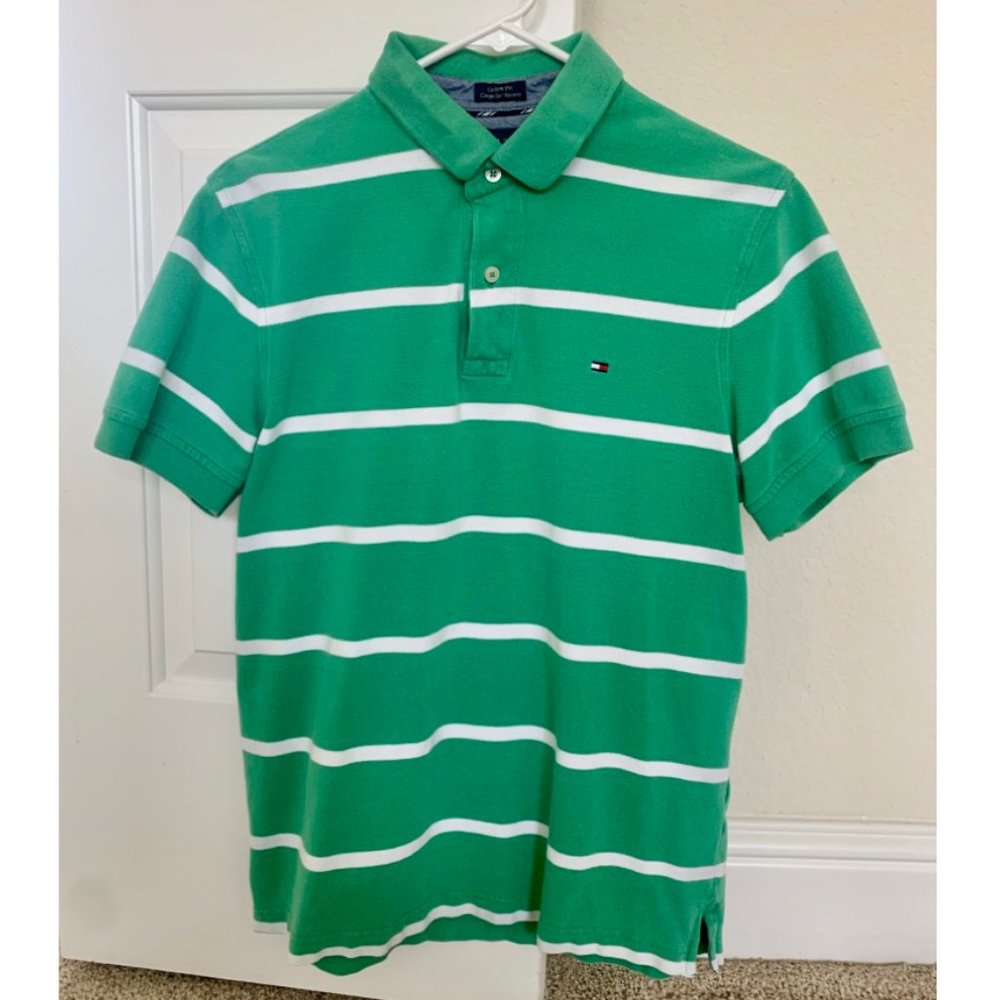 🍀 EUC 🍀 Tommy Hilfiger Polo Green Men's Medium